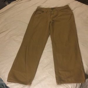 Royal Robbins dark tan jeans size 34/32